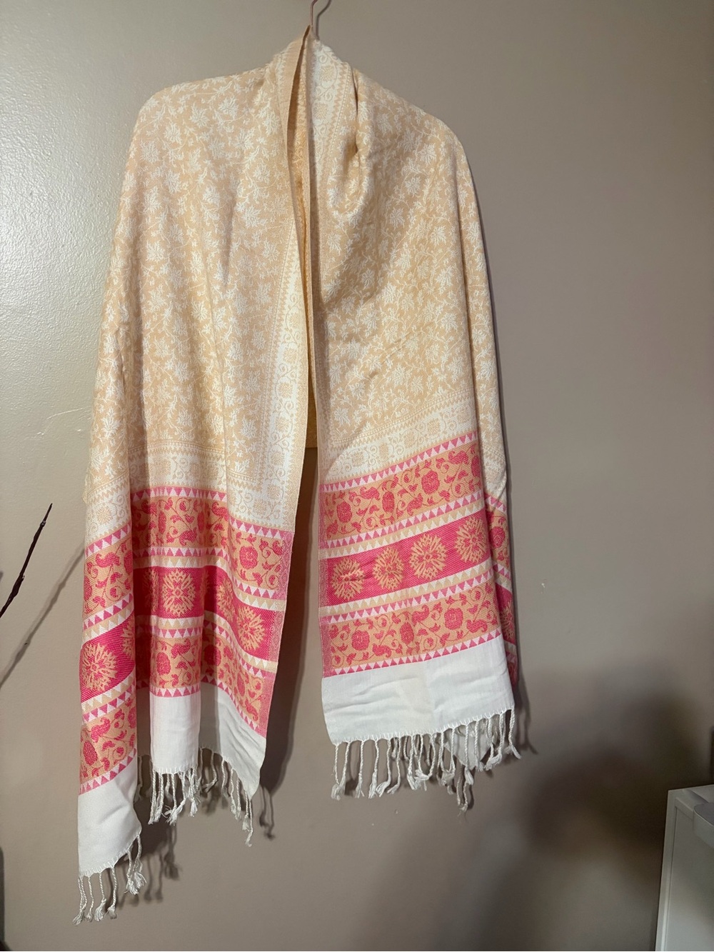 Soft Wool Shawl For Women Floral Wrap Scarf Made In India